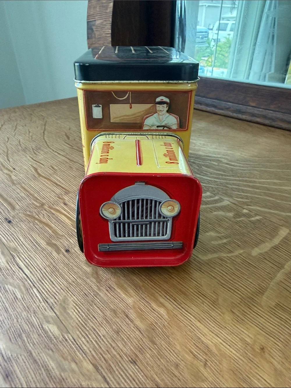 VTG Coca Cola Yellow and Red Tin Delivery Truck w/ Two Compartments